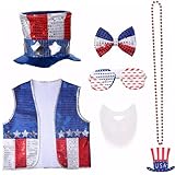 Zoom IMG-2 qmjddymx 4 luglio outfit 6pcs