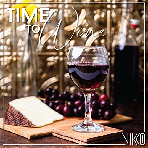 Vikko Small Wine Glasses, 8.75 Ounce Wine Glass, Set Of 6 Stemmed Wine Glasses For Red And White Wine, Thick And Durable Wine Glasses, Clear Glasses For Wine #TOP5