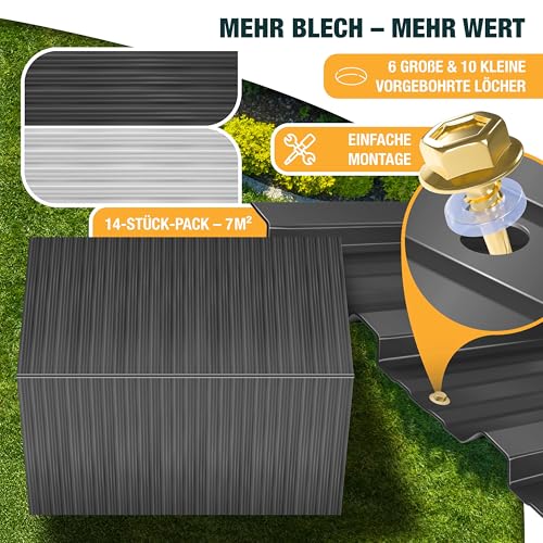 Tôle de toit pour abri de jardin KESSER stoppant les fuites eau - 3