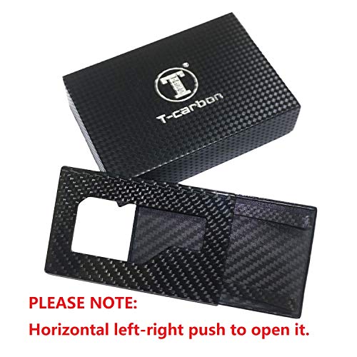 M.jvisun Real Genuine Carbon Fiber Business Card Holder, Professional Business Card Holder For Men Business Card Case Women Business Card Organizer Wallet Holder Case - Black - Glossy #TOP6