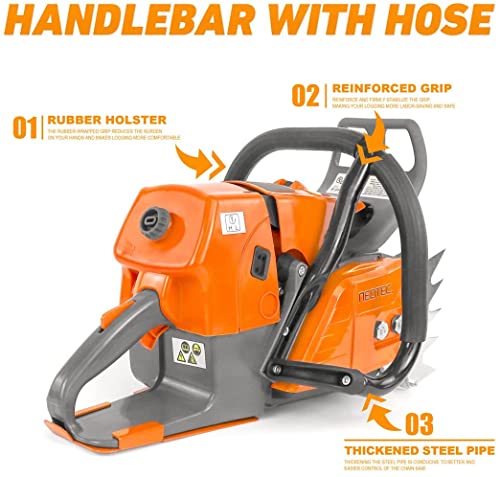 Neotec Ns892 92Cc Gas Chainsaw With 36 Inch Bar Chain 5.2Kw 7Hp Petrol Chain Saw For Big Wood Cutting All Parts Fit Ms660 066 G660 Chain Saw #TOP2