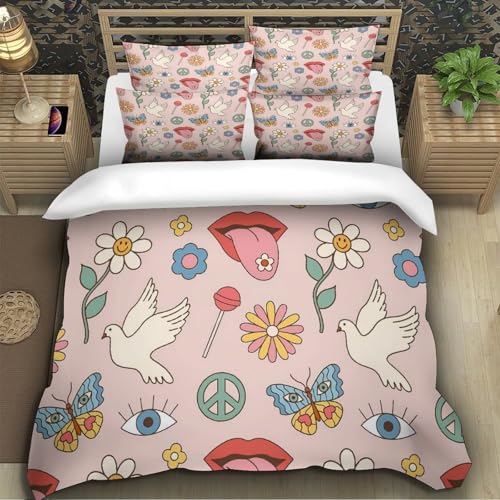 Housse de couette microfibre résistante 3D douce fermeture éclair 140x200 - 5