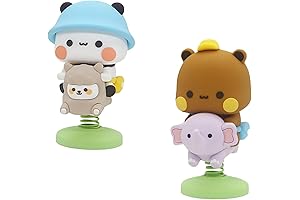 2 Pack Bubu Dudu Bears Car Dashboard Decorations, Cute Cartoon Statue