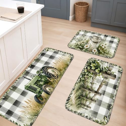 Tapis de cuisine lavable et doux motif rustique pour protéger le sol de l'évier