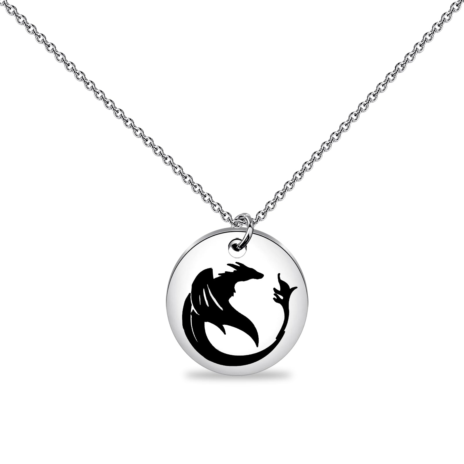 BEKECH Fourth Wing Dragon Merch Fourth Wing Inspired Necklace Series Book Gifts Dragon Rider Jewelry for Women