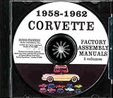 1958 1959 1960 1961 1962 CHEVROLET CORVETTE FACTORY ASSEMBLY INSTRUCTION MANUAL CD IN 5 VOLUMES -...