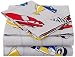 Twin Size Mk Collection 3pc Sheet Set Grey Racing Cars Teen/kids New