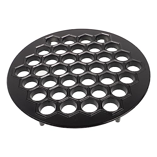 Cabilock 37Holes Dumpling Maker Zinc Alloy Mould for Rapid Dumpling Production Easy to Use Kitchen Tool Space Saving Design for Home Cooking and Family Gatherings Black