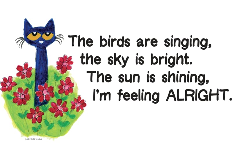 Vinilo decorativo Pete The Cat 20" x 11" para pared miniatura 2