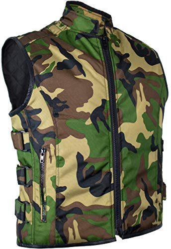 Gilet biker en textile camouflage pour moto club