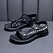 Hhhchpm Men's Fashion Open Toe Slip On Sandals, Outdoor Anti-skid Rubber Sole Summer Sandals For Beach Walking (Black,11)