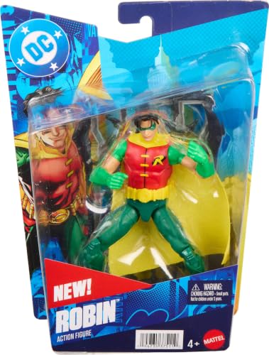 Mattel DC Premier Figurine articulée Robin 16 5 cm 22 points d'articulation et cape - vue 6