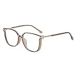 GUDVUE Blue Light Glasses For Woman, Computer Reading/Gaming/Phones Glasses, Anti Glare/UV400/Eye Strain, Cat Eye, Champagne