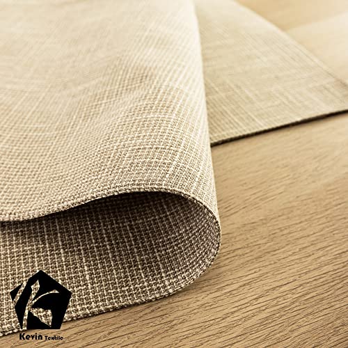 Kevin Textile Table Mats Set Of 4 Heat Resistant Washable Placemats For Parties Buffet Dinner, 13 X 19 Inches, Light Beige #TOP5