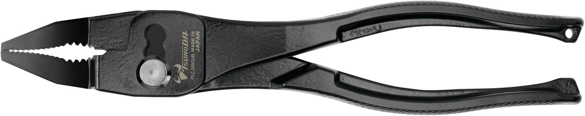 Tsunoda PLC-200GUB Slip Joint Pliers 8 Inch, Thin Jaws, 3-Position Extra-Wide Adjustment, Parallel Curved Jaws, Made in Japan