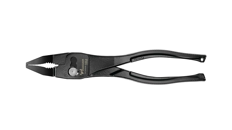 Alicate de Junta Deslizante Tsunoda PLC-200GUB com Bico Curvo e Mandíbulas Ultrafinas, 3 Posições, 25 cm