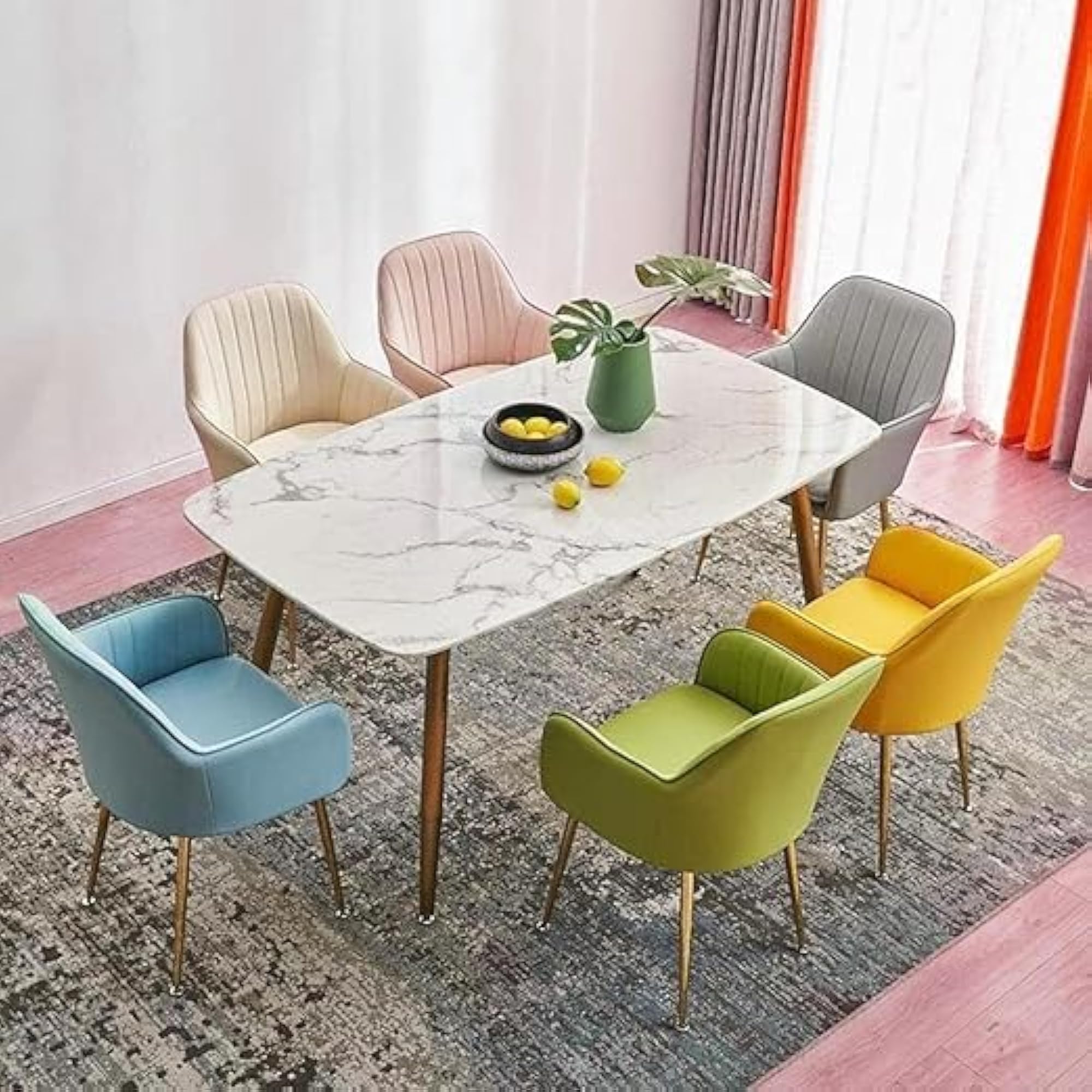 Modern Velvet Dining Chairs with Soft Cushion Seat