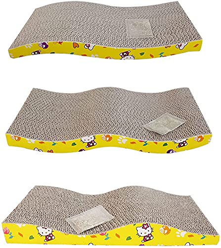 PETS EMPIRE Cat Scratching Board, 3 Different Shapes of Scratching Board, Recyclable Corrugated Cardboard, Scratch Resistance, with Catnip Leisure Sofa Cat Toy (B09DTC97Q6) Amazon Price History, Amazon Price Tracker