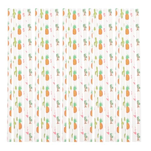 Yardwe 100 unidades pitillos de papel decorativos miniatura 1