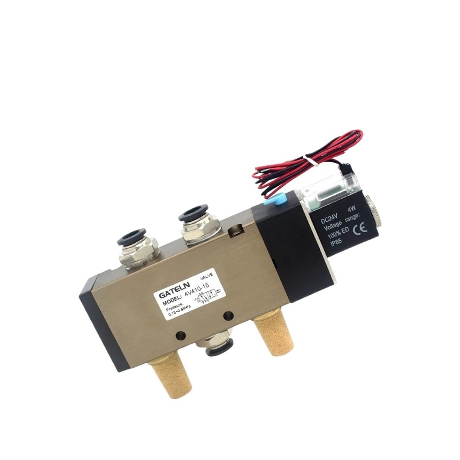 Électrovanne 4V410-15 5/2 AC110V avec raccords pneumatiques 6mm
