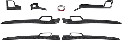 PIT66 Panel de consola central de fibra de carbono compatible con Jeep Grand Cherokee 2011-2021