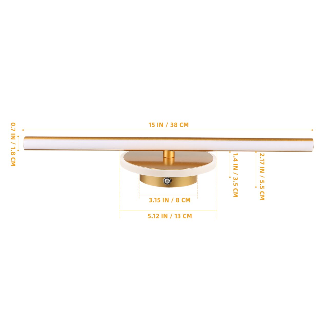Baluue Lampada a Specchio Da Bagno Led 15.75 Pollici Luce Frontale Per Trucco Con Illuminazione Uniforme a Parete Design Moderno E Installazione Flessibile Per Casa E Bagno