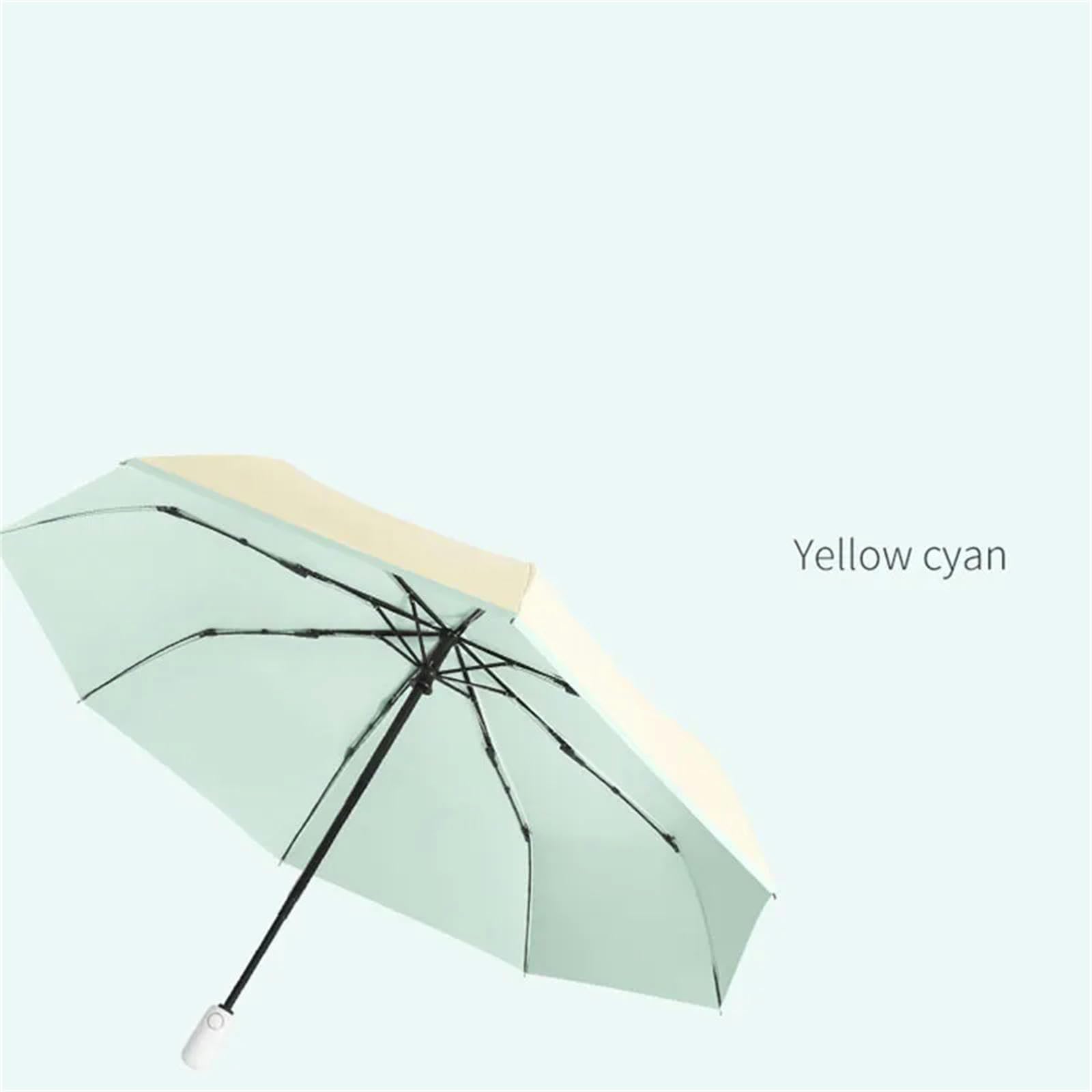 MdybF Ombrello Mini Automatico 3 Ombrelli Pieghevole Donne Parasol Sunte Sun Ombrello Pocket Ombrellas-Automatico 8K 3 Fold_E
