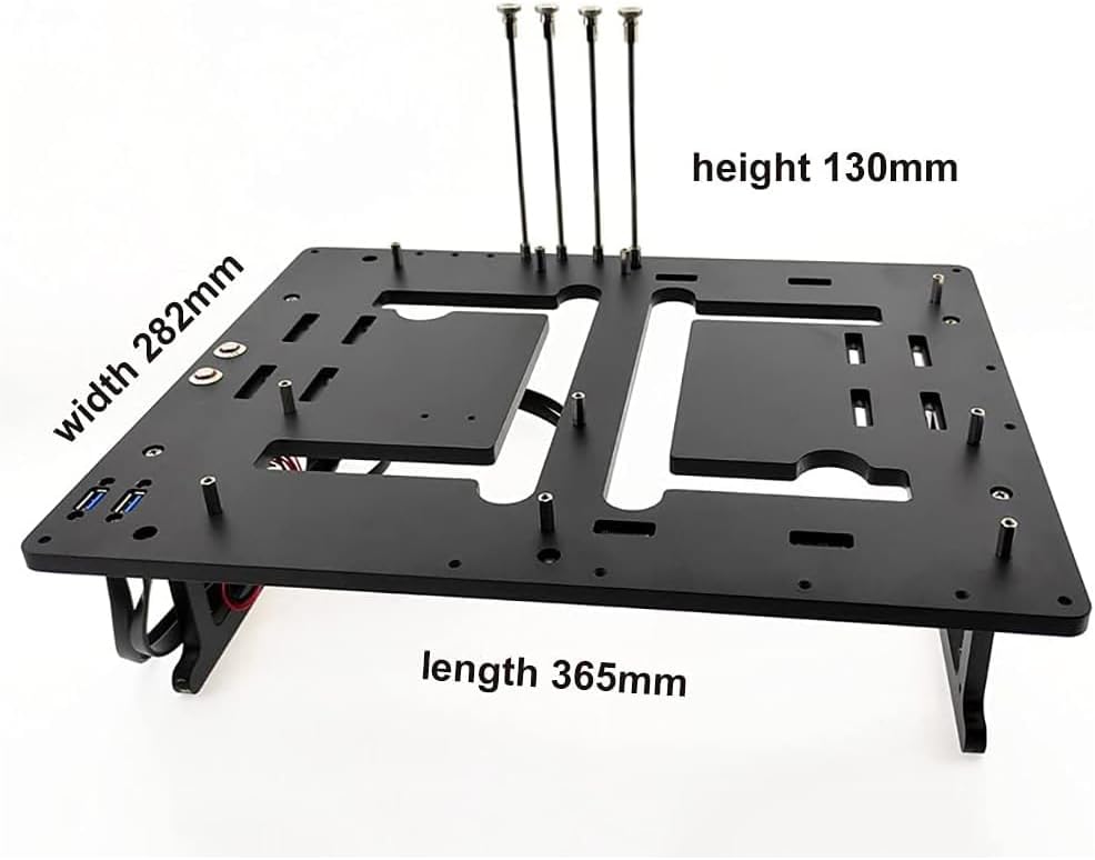 Open Air ATX PC Frame HTPC Water Cooling Test Bench Aluminum Case Bare Overclocking DIY Computer Support Graphics Card, Silver