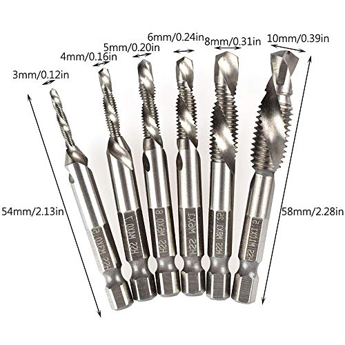 Gurxi Countersink Drill HSS Bit Esagonale Imposta