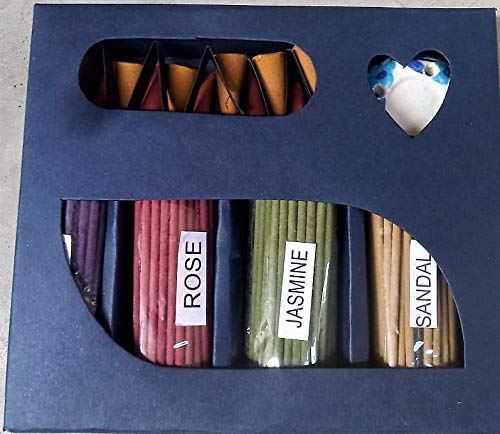 MBC ncense Stick and Cone Incense Wooden Box Packing with potpourris (agarbati, dhoopbati) (Incense Pack)