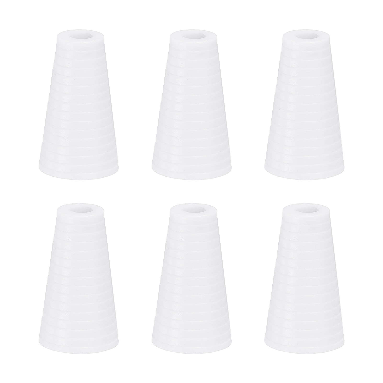 QUARKZMAN 6Pci Pomelli Per Cordini, 19mm Nappe Per Tende In Plastica Con Pendagli Per Chiusura Tende, Bianco