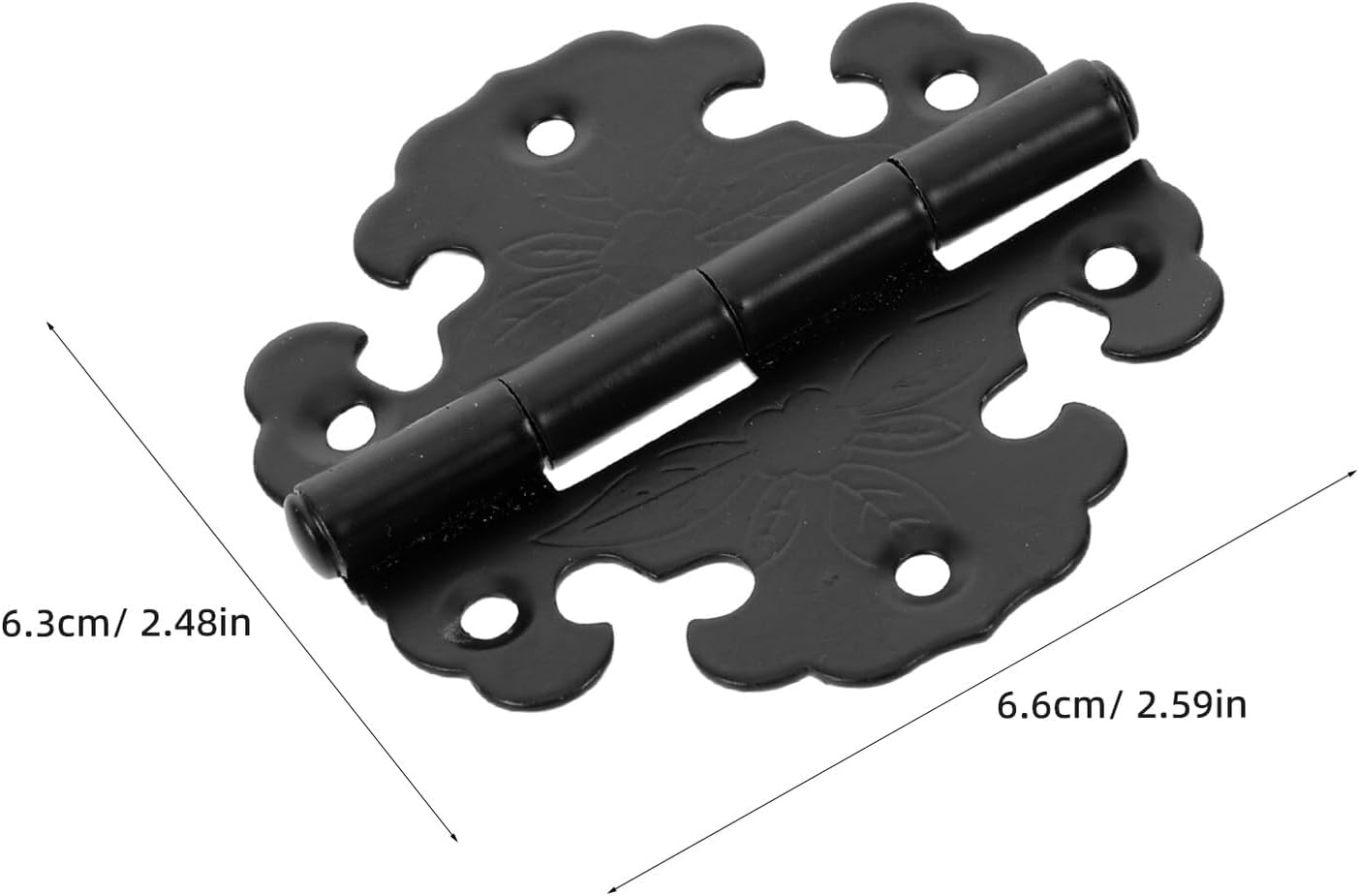 20pcs Retro Black Metal Hinges for Wooden Boxes and Jewelry Chests – Antique Decorative Cabinet Hinges for DIY Projects and Small Storage Boxes