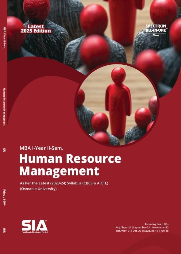 Human Resource Management MBA I-Year II-Sem OU As Per the Latest (2023-24) Syllabus (CBCS & AICTE) Latest 2025 Edition