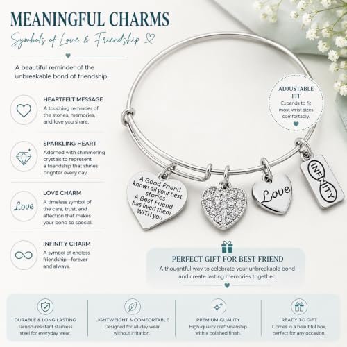 Image of Infinity Collection Best Friends Bracelets- Not Sisters By Blood But Sisters By Heart Bracelet- Friend Jewelry- Gift for Friends