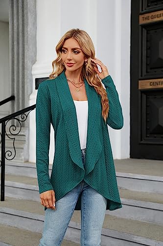 Image of Cardigan for Women Long Sleeve Sweaters Casual Lightweight Knit Open Front Fall Fashion Outfits