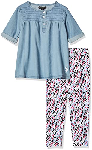 U.S. Polo Assn. girls Fashion Top and Legging Set