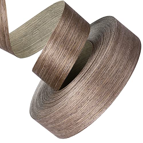 Image of Walnut Edge Banding, 3 inch x 250ft roll of Veneer Edge Banding, Pre-glued Flexible Real Wood Tape for Cabinet Repair and Furniture Restoration