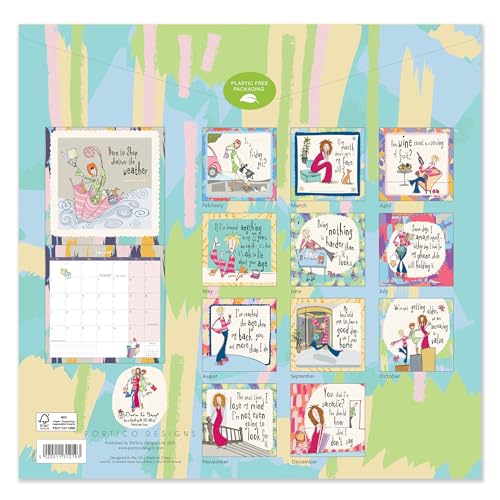 Born to Shop Calendar 2026, Wall Calendars, Month To View, Humour, Gift, Multicolour, 30.5 x 30.5 x 0.5cm - Image 3
