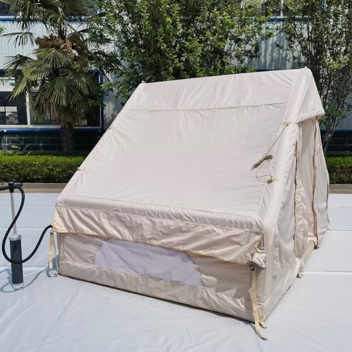 Inflatable Camping Tent with Pump, Air Glamping Tents, Easy Setup 4 Season Waterproof and Windproof Blow up Tent, Self-Supporting Structure Cabin Tent - Image 3