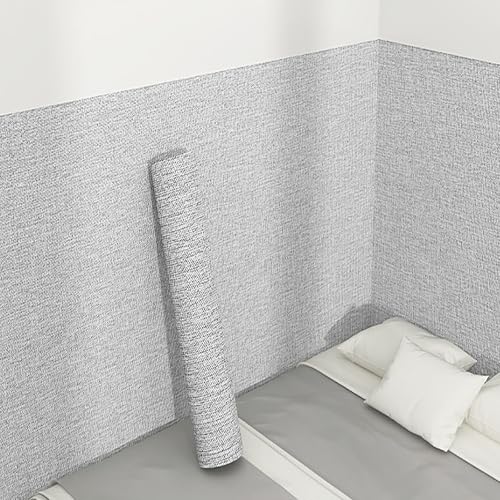 STCERY Peel and Stick Wallpaper 5MM, Decorative Linen Surface Sticker,