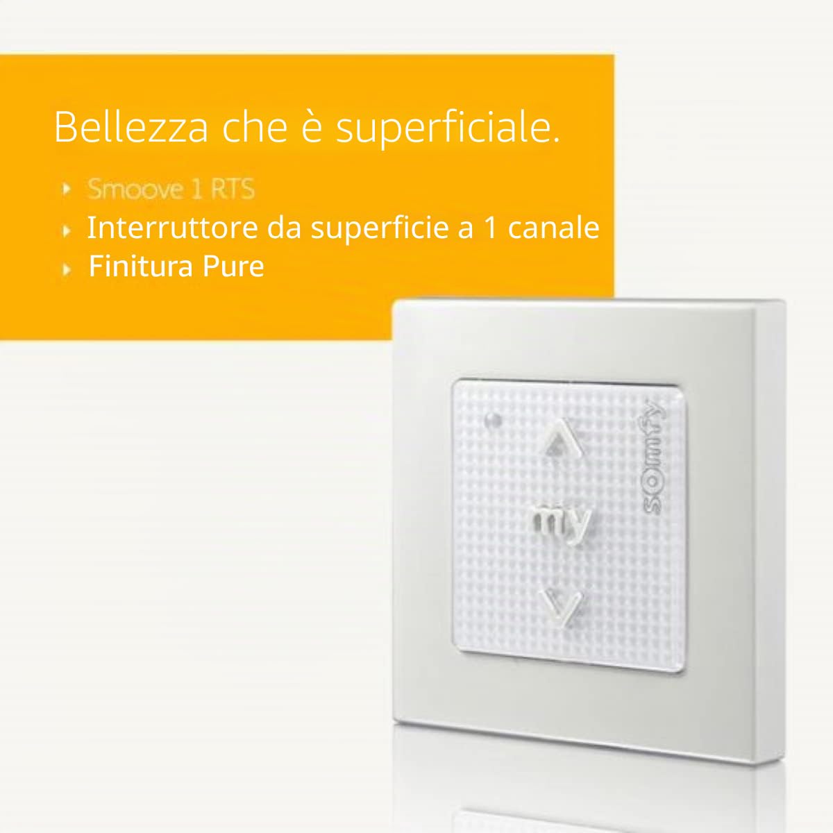 Somfy Smoove 1811533 RTS 1 canale interruttore a parete senza fili