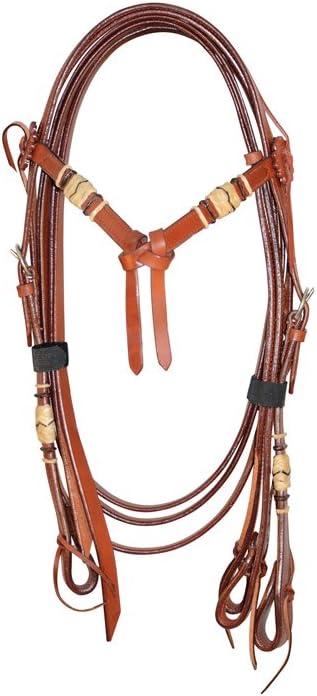 Lakota Bridle Western Front Rawhide Reins TG UNICA Various Colours, black