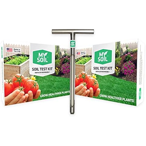 MySoil Soil Test Kit PRO Pack, Grow The Best Lawn & Garden, Complete & Accurate Nutrient and pH Analysis with Recommendations Tailored to Your Soil and Plant Needs | 2 Test Kits + 1 Soil Probe Cover
