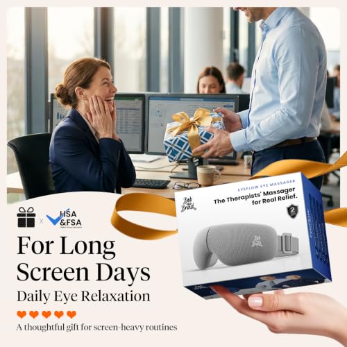Image of BOB AND BRAD EYEFLOW Eye Massager with Heat & Cooling,FSA Eligible & HSA - Semiconductor Cold Compress Eye Mask for Migraines & Dry Eyes, Heated Temple Massager, Fathers Day Dad Gifts for Men