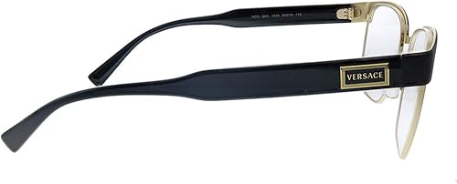 Miniatura 3 de Versace VE 1264 1436_5 - Gafas ovaladas de metal negro mate, 2.126 in, negro, dorado (Matte black gold)