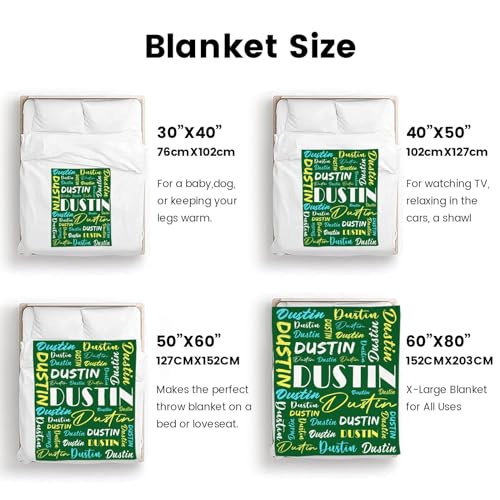Personalized Blankets for Kids with Names Customized Blankets with Name for Adult Custom Blanket Gift for Birthday Christmas Valentines Day Gift