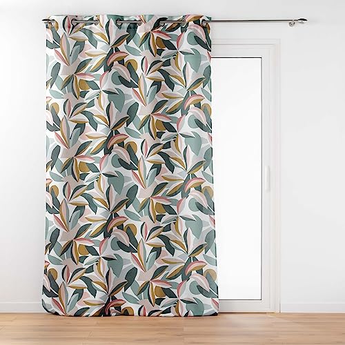 Douceur d'Intérieur Lavinia - Cortina, con Ojales, 140 x 260 cm, poliéster, Estampada