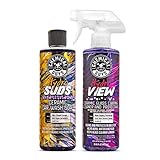 Chemical Guys HydroSuds Ceramic Car Wash Soap and HydroView Ceramic Glass Cleaner & Coating Bundle (2-16 oz Bottles)