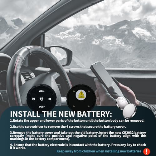 Image of Bluetooth Media Button,Phone Remote for Car Bike Motorcycle