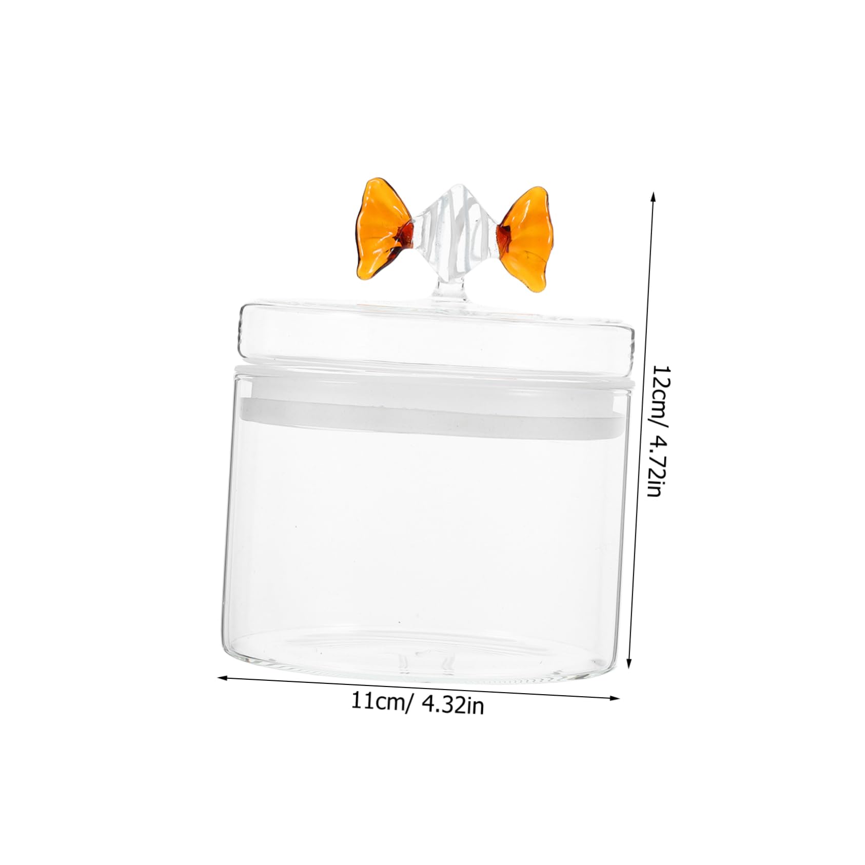 Cabilock Creative Glass Candy Jar with Lid Stylish Storage Container for Snacks and Nuts Space Saving Design for Kitchen Organization Candy Dish for Home Office Use